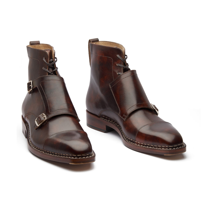 Knight, Double Monk Boot - Chestnut Museum Calf | Hand Welted New Age