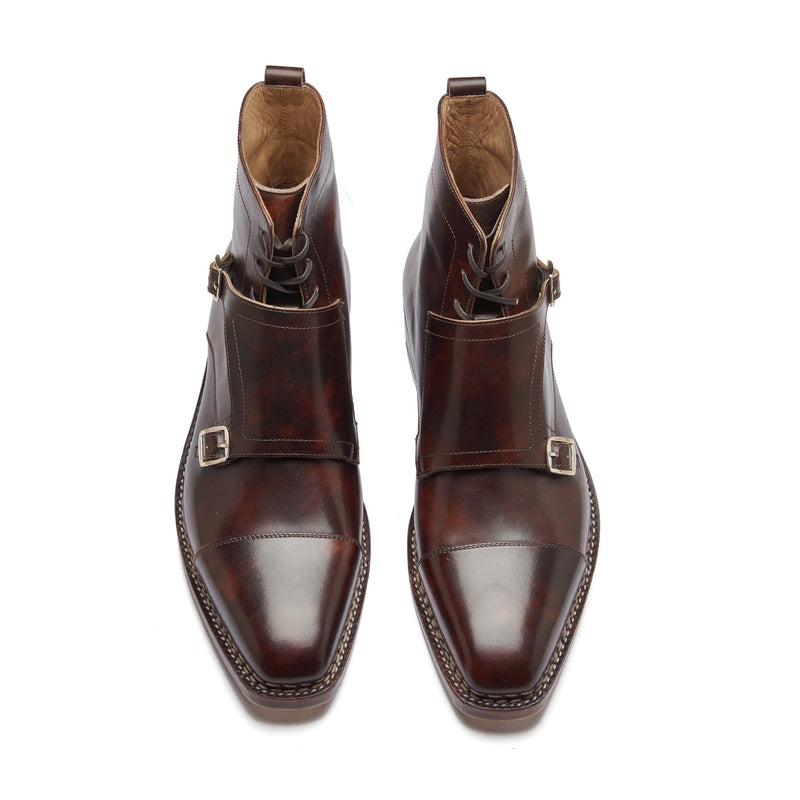 Knight, Double Monk Boot - Chestnut Museum Calf | Hand Welted New Age