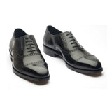 Bemer-X, Quarter Brogue Oxford - Black Box Calf | Hand Welted Classics