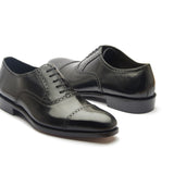 Bemer-X, Quarter Brogue Oxford - Black Box Calf | Hand Welted Classics