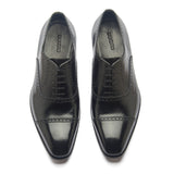 Bemer-X, Quarter Brogue Oxford - Black Box Calf | Hand Welted Classics