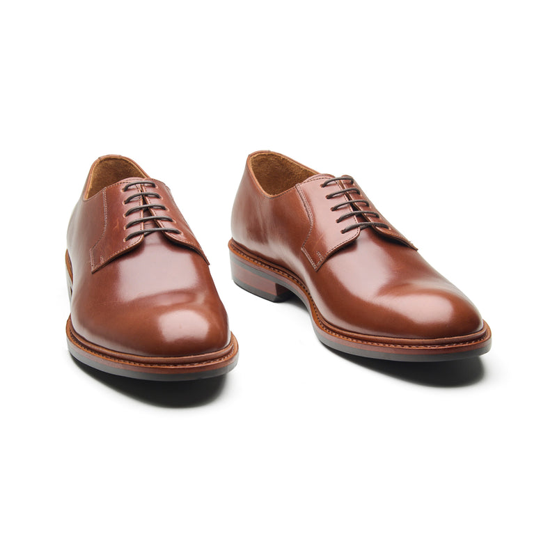 Luke, Blucher Derby - Cognac Hidro Pullup | Handwelted Classics