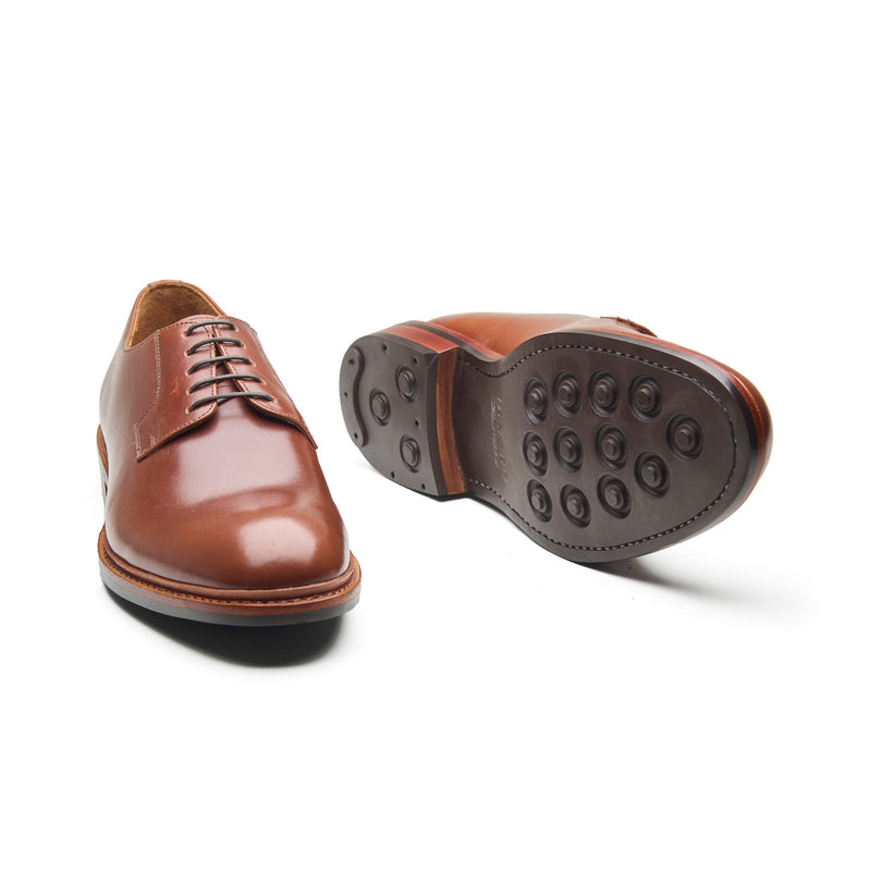 Luke, Blucher Derby - Cognac Hidro Pullup | Handwelted Classics