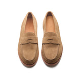 Boston, Handsewn Penny Loafer - Beige Kudu Reverse | Goodyear Welted