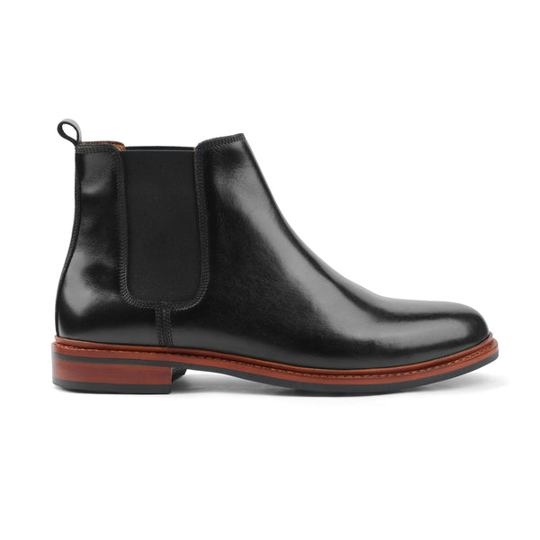 Harley, Chelsea Boot - Black Hidro Pullup | Hand Welted Boots 2.0