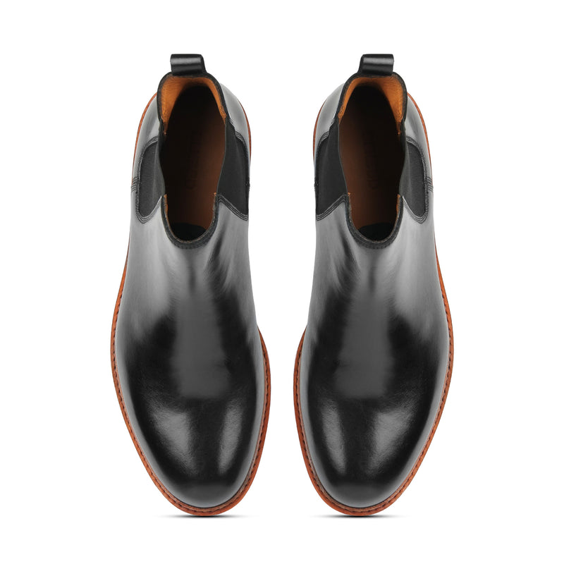 Harley, Chelsea Boot - Black Hidro Pullup | Hand Welted Boots 2.0