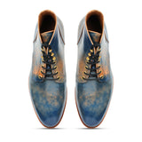 Ocean, Hand Welted Boot - Shell Cordovan Marble Blue |Cordovan Series