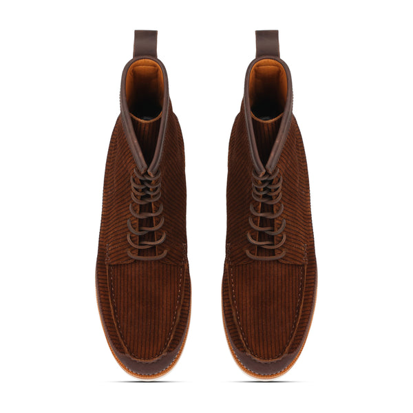 IOWA, Mocassin Boot - Thick Brown and Corduroy Suede | Boots 3.0