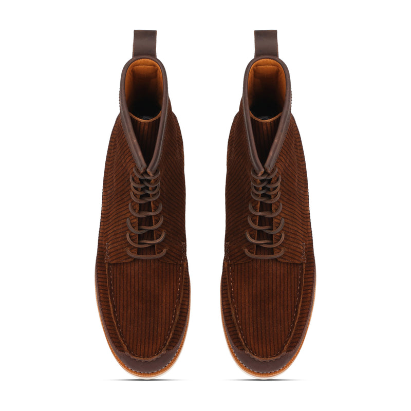 IOWA, Mocassin Boot - Thick Brown and Corduroy Suede | Boots 3.0