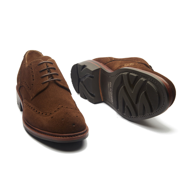 Rudolph, Wingtip Derby - Snuff Repello Suede | New Age