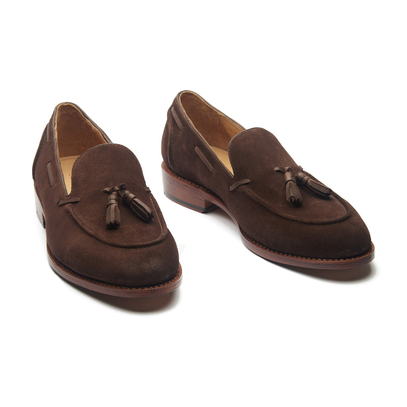 Royce, Tassel Loafer - Brown Reverse Calf Suede | Summer Classics