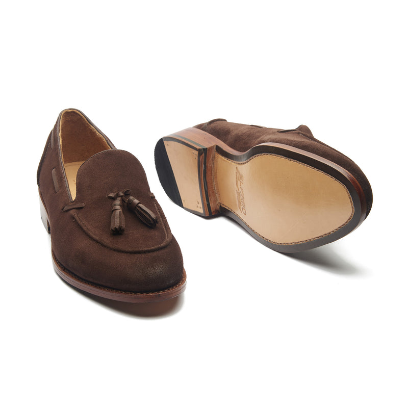 Royce, Tassel Loafer - Brown Reverse Calf Suede | Summer Classics