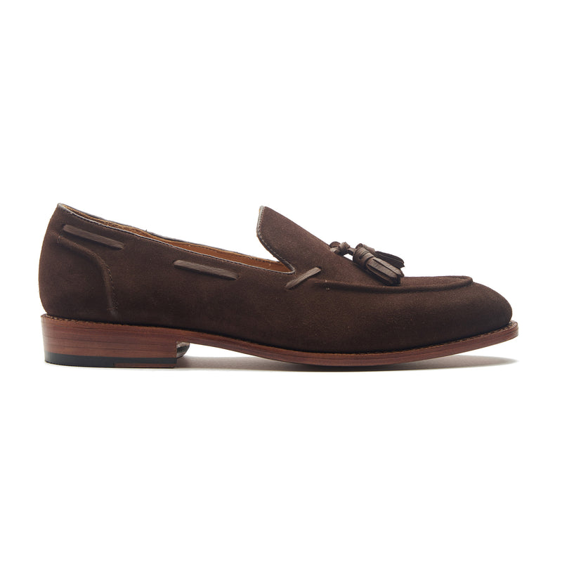 Royce, Tassel Loafer - Brown Reverse Calf Suede | Summer Classics