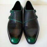 SABRE, SPIRAL DOUBLE MONK STRAP - Midnight Mamba | PATINA COLLECTION
