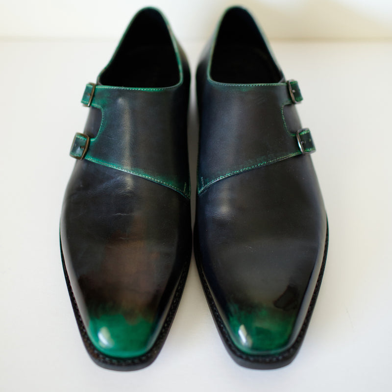 SABRE, SPIRAL DOUBLE MONK STRAP - Midnight Mamba | PATINA COLLECTION