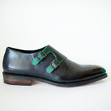 SABRE, SPIRAL DOUBLE MONK STRAP - Midnight Mamba | PATINA COLLECTION