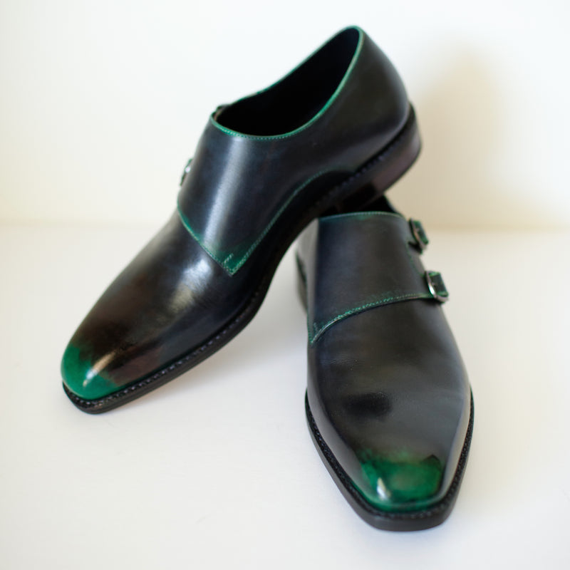 SABRE, SPIRAL DOUBLE MONK STRAP - Midnight Mamba | PATINA COLLECTION