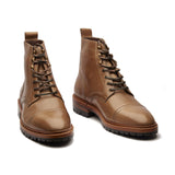Dixon, Cap-Toe Derby Boot - Natural Chromexcel | Hand Welted Service Boots