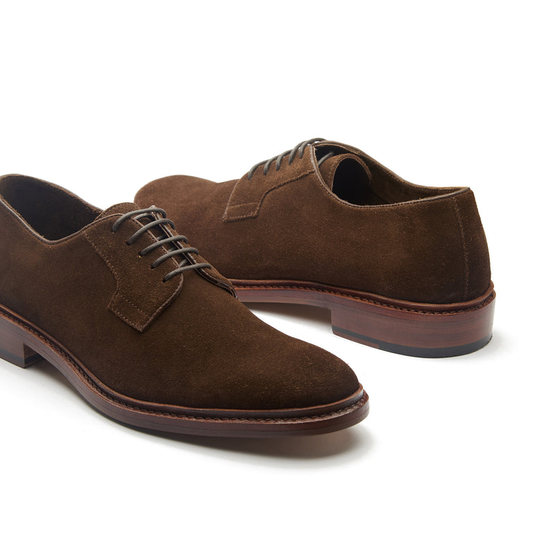 Luke, Unlined Blucher - Brown Repello Suede | Summer Classics