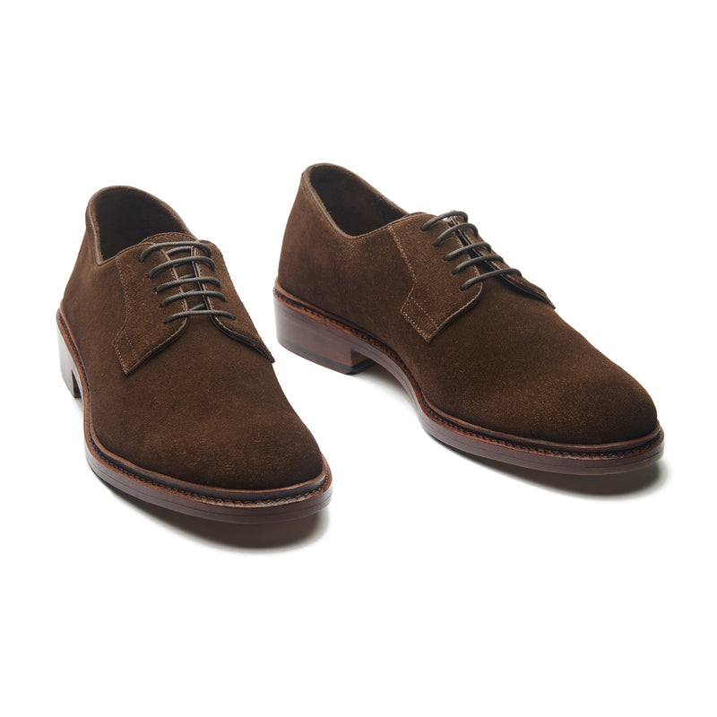 Luke, Unlined Blucher - Brown Repello Suede | Summer Classics