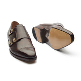 Aspen, Double Monk Strap - Chestnut Museum Calf | Hand Welted Contemporary Classics