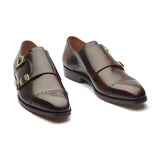 Aspen, Double Monk Strap - Chestnut Museum Calf | Hand Welted Contemporary Classics