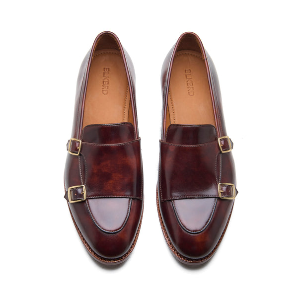 Myron, Monk-Strap Loafer -Chestnut Museum Calf | New Age