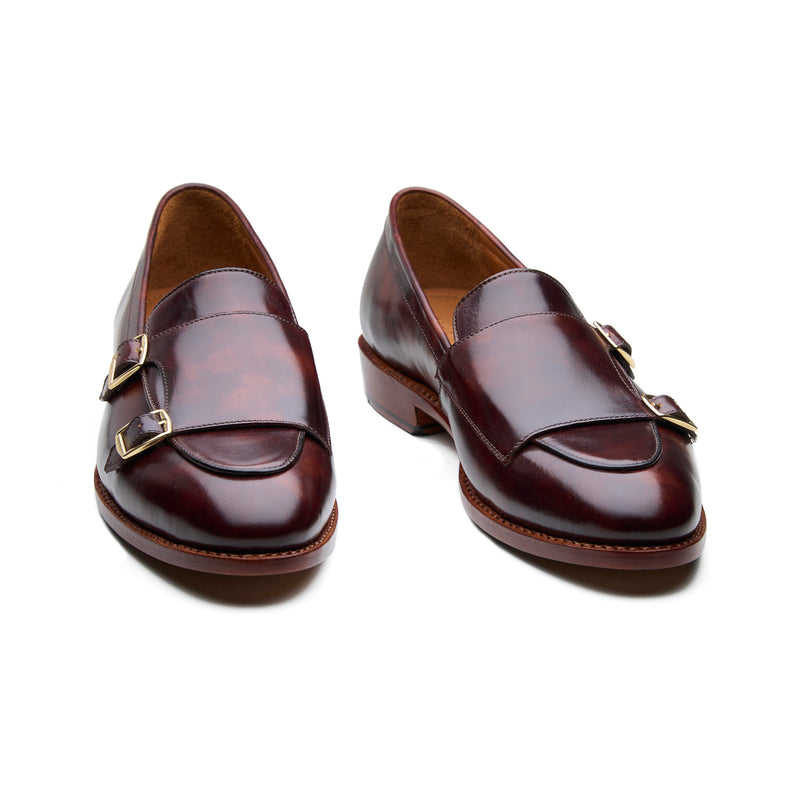 Myron, Monk-Strap Loafer -Chestnut Museum Calf | New Age