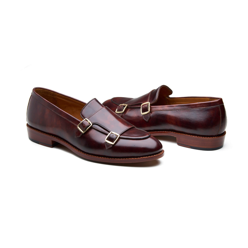 Myron, Monk-Strap Loafer -Chestnut Museum Calf | New Age