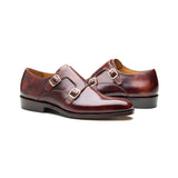 Velar-X, Double Monk Strap - Chestnut Museum Calf | New Age