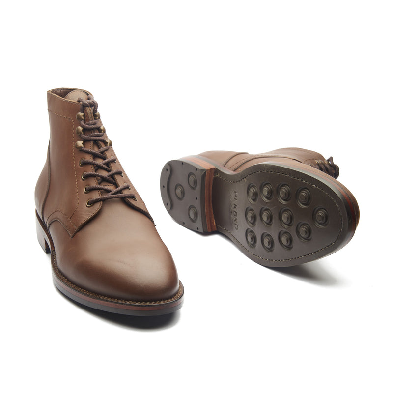 Rudiger, Service Boot - Cognac Pullup | Stitchdown Construction
