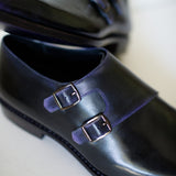 SABRE, SPIRAL DOUBLE MONK STRAP - Midnight Mulberry | PATINA COLLECTION