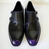 SABRE, SPIRAL DOUBLE MONK STRAP - Midnight Mulberry | PATINA COLLECTION