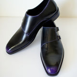 SABRE, SPIRAL DOUBLE MONK STRAP - Midnight Mulberry | PATINA COLLECTION