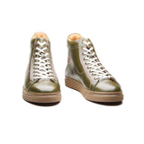 Kaiser, High Top Work Sneaker - Olive Pullup | Smart Casuals