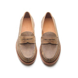 Niagara, Norwegian Split Toe Loafer - Beige Kudu Waxy | Goodyear Welted