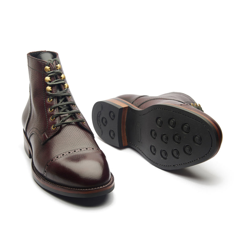 Luchador, Service Boot - Hatchgrain Burgundy | Service Boots