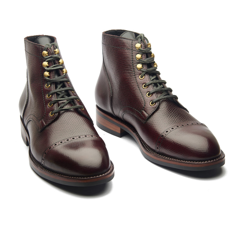 Luchador, Service Boot - Hatchgrain Burgundy | Service Boots