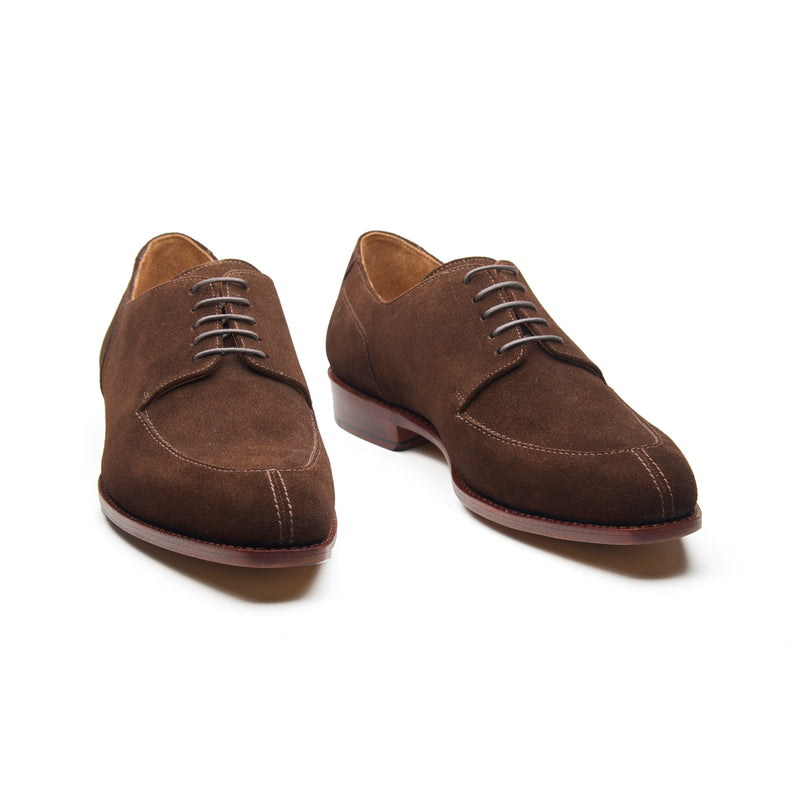 Ingrid, Split Toe Blucher Derby - Brown Go Rain Suede | Summer Classics