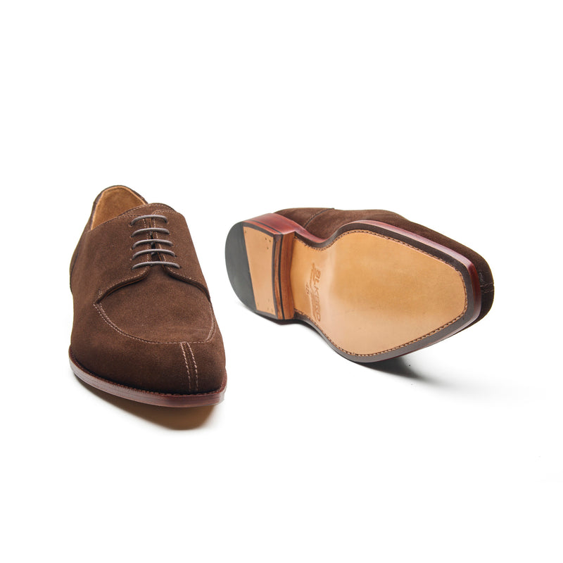 Ingrid, Split Toe Blucher Derby - Brown Go Rain Suede | Summer Classics