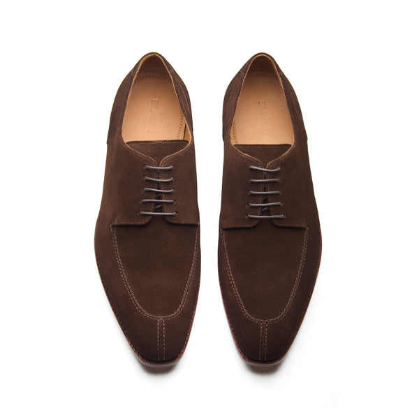 Ingrid, Split Toe Blucher Derby - Brown Go Rain Suede | Summer Classics