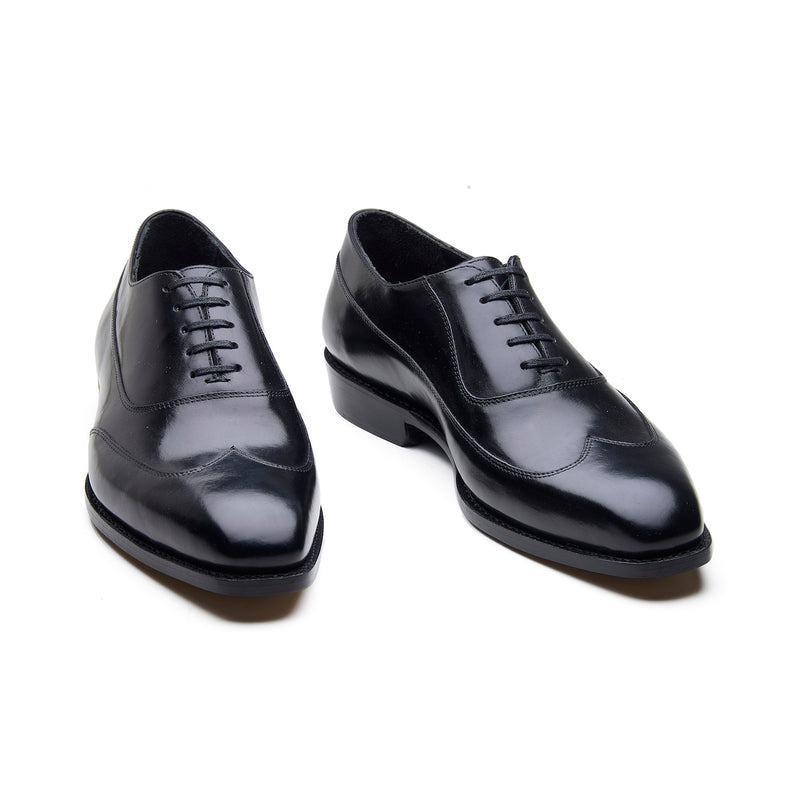 Jürgen-Z, Spiral Austerity Wingtip Oxford - Black Calf | Hand Welted Spiral Collection