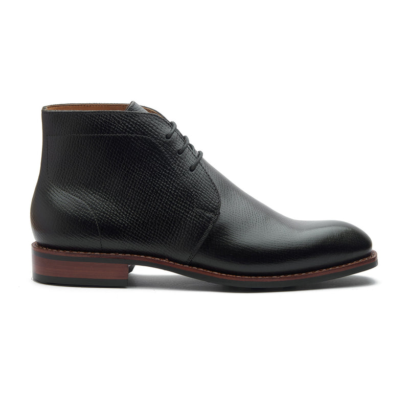 McClure, Chukka Boot - Black Hatch-grain | New Age