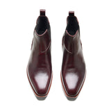 Destrier, Chelsea Boot - Burgundy Hatchgrain | Hand Welted Contemporary Classics (Copy)