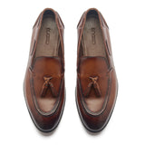 Royce, Tassel Loafer - Cognac Hatchgrain | Contemporary Classics