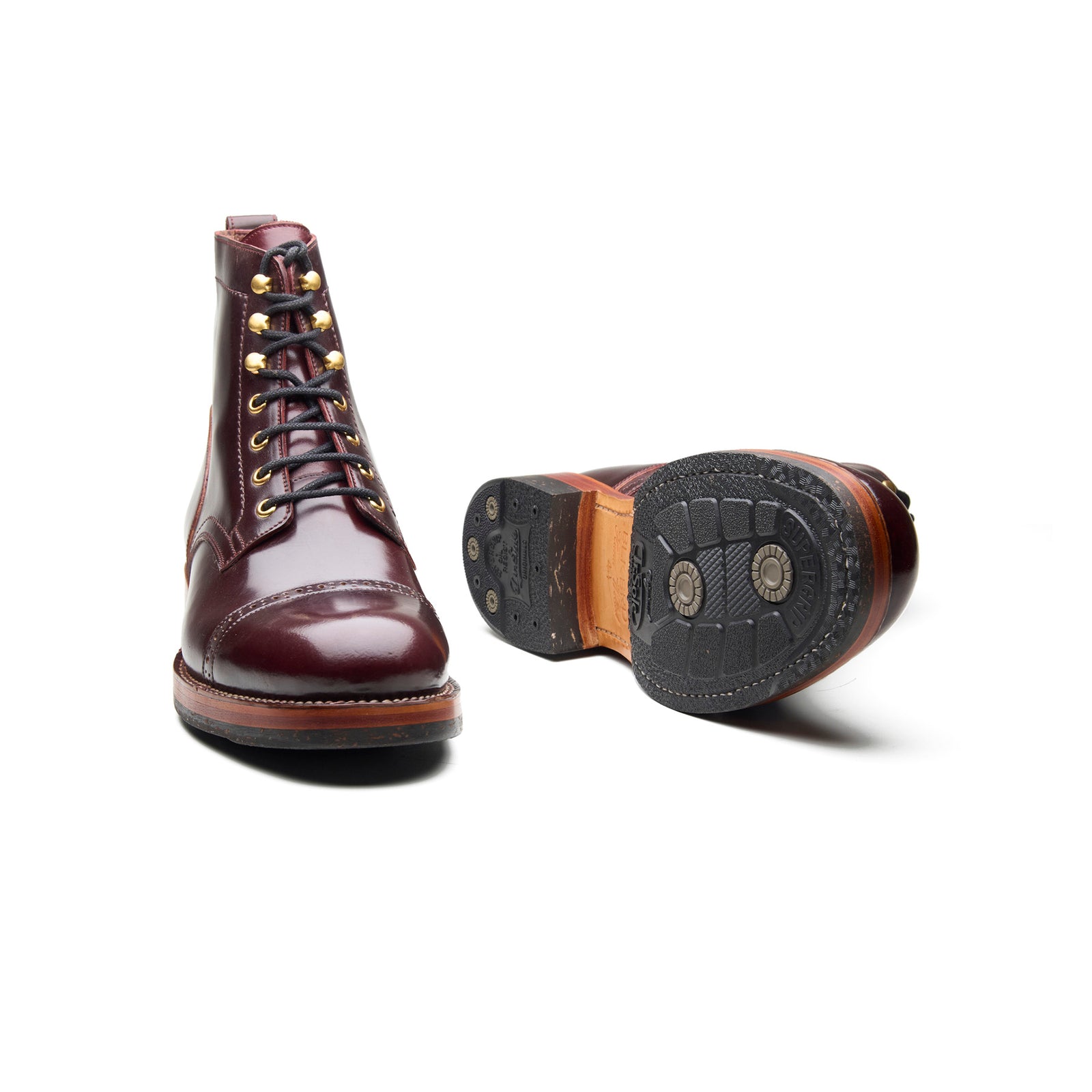 HELLINN Luchador-Z, Service Boot - Horween Shell Cordovan Color 8