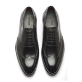 Jürgen, Austerity Wingtip Spiral Oxford - Black Calf | Hand Welted Spiral Collection