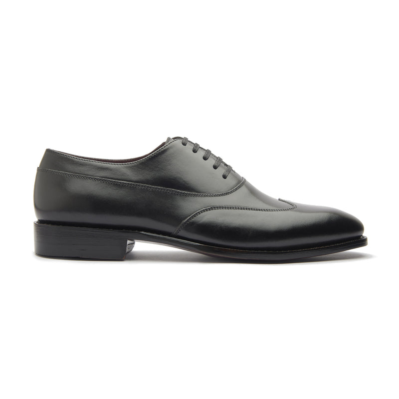 Jürgen, Austerity Wingtip Spiral Oxford - Black Calf | Hand Welted Spiral Collection