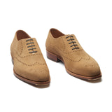 CONSTELLO, TRUE SEAMLESS | FAUX WINGTIP BROGUE, HAND WELTED - CASTORINO SUEDE CASHEW