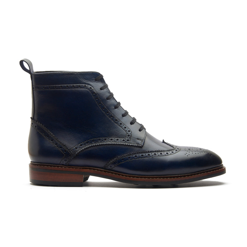 Lewinsky, Wingtip Derby Boot - Navy | Hand-welted Classics Collection